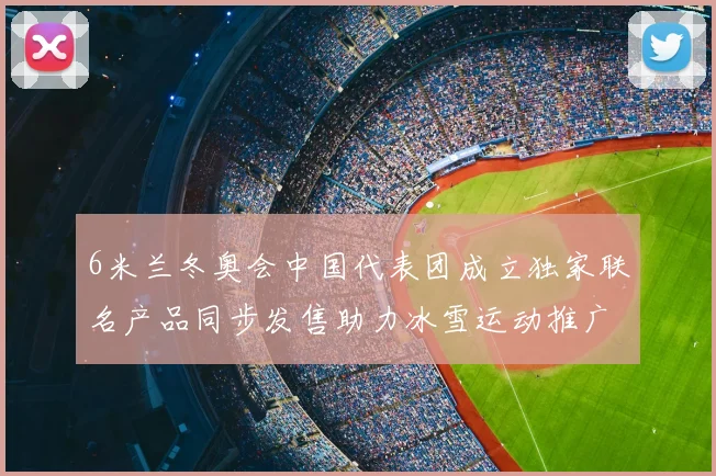 6米兰冬奥会中国代表团成立独家联名产品同步发售助力冰雪运动推广